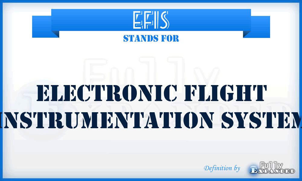 EFIS - electronic flight instrumentation system
