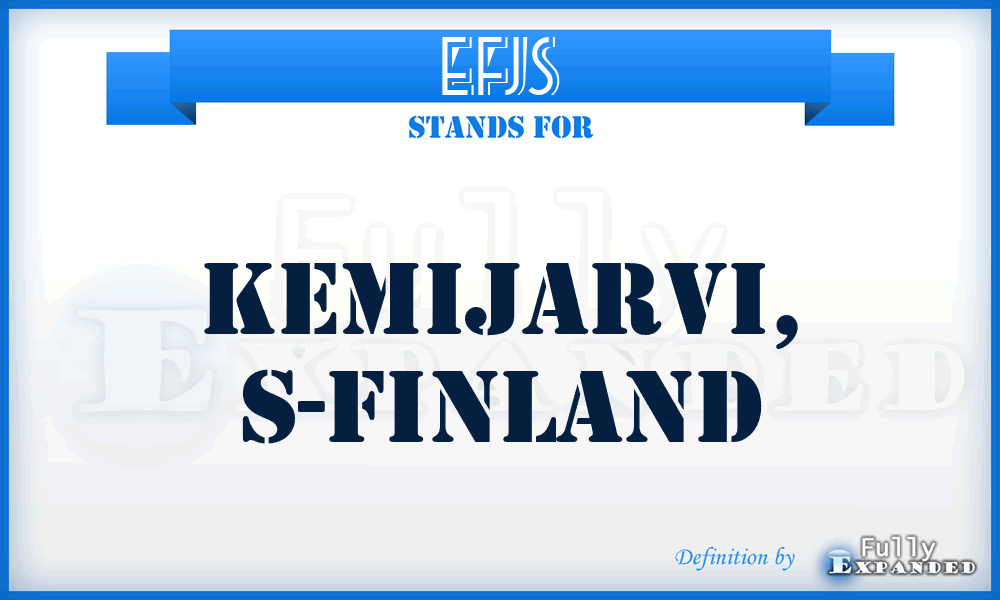 EFJS - Kemijarvi, S-Finland