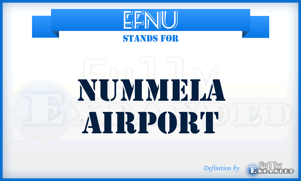 EFNU - Nummela airport
