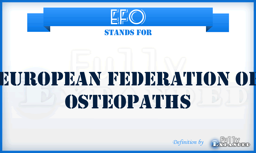 EFO - European Federation of Osteopaths