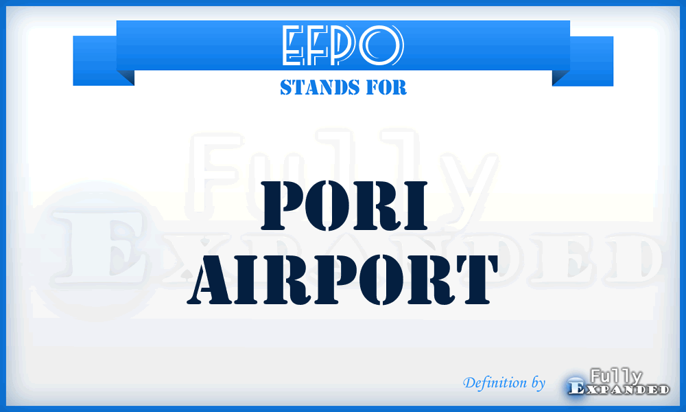 EFPO - Pori airport