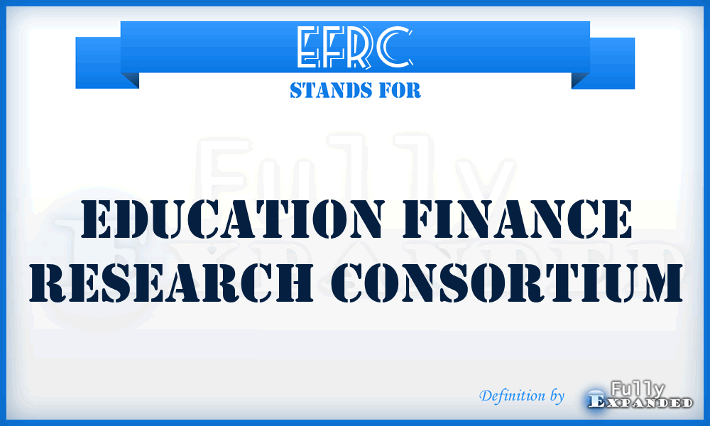 EFRC - Education Finance Research Consortium