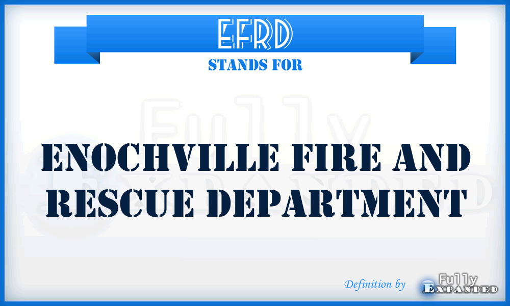 EFRD - Enochville Fire and Rescue Department