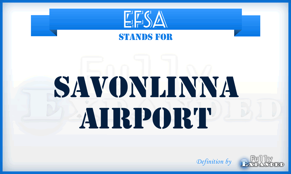 EFSA - Savonlinna airport