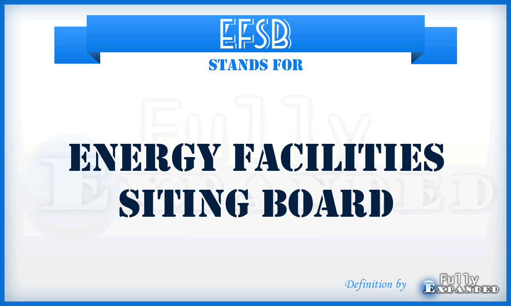 EFSB - Energy Facilities Siting Board