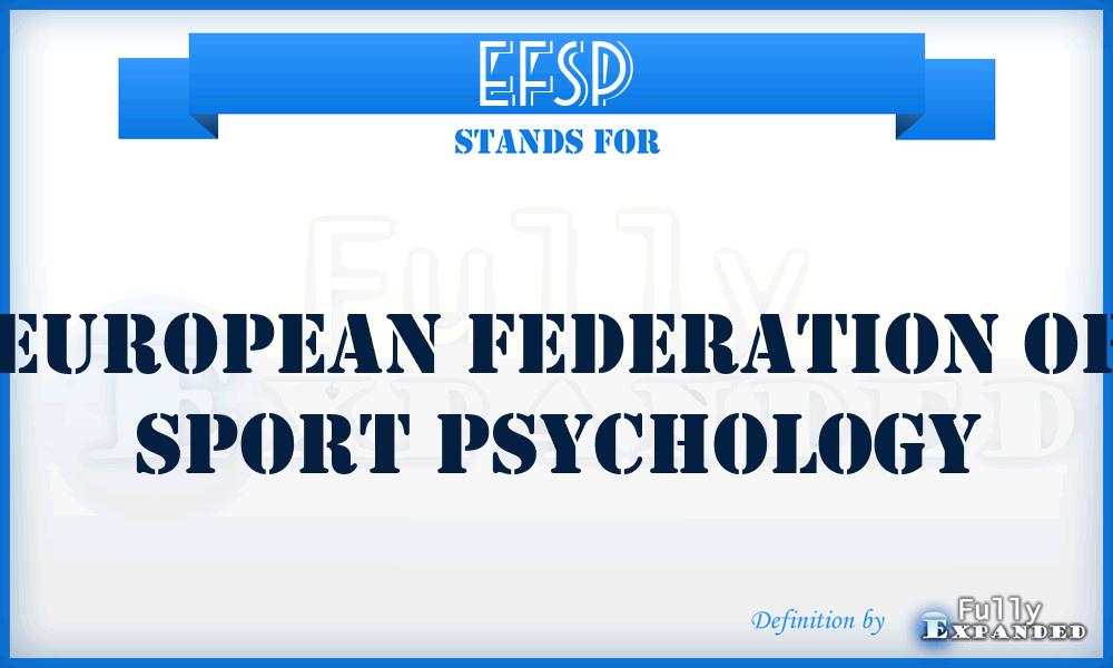 EFSP - European Federation of Sport Psychology