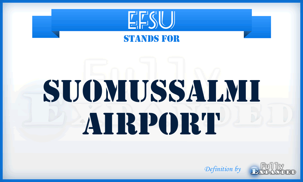 EFSU - Suomussalmi airport