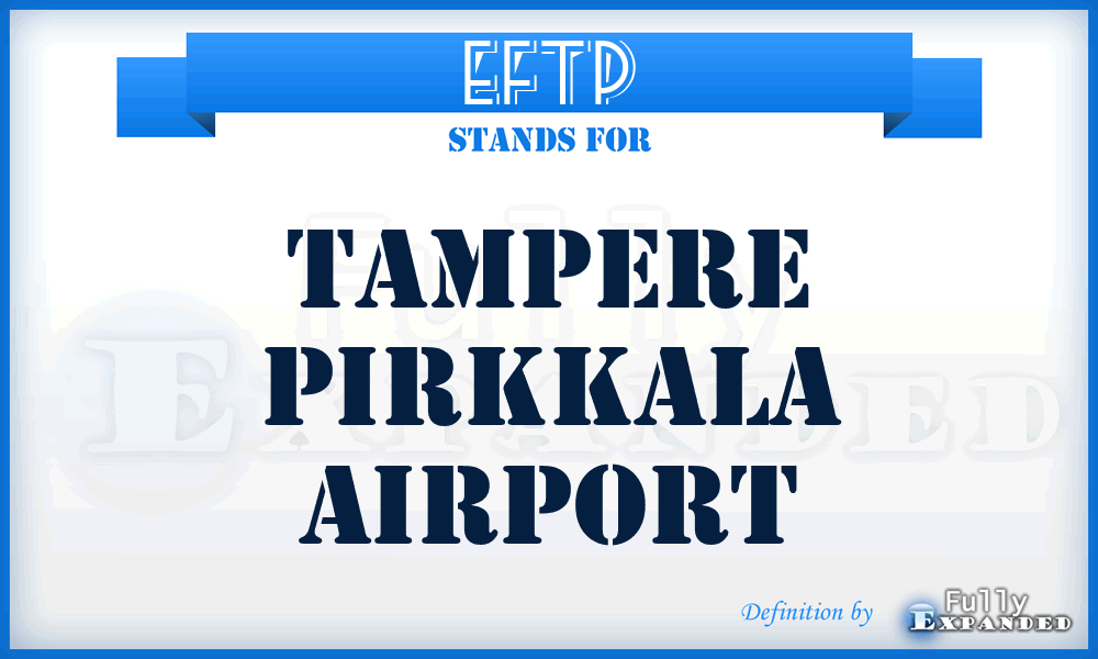 EFTP - Tampere Pirkkala airport