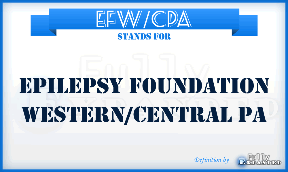 EFW/CPA - Epilepsy Foundation Western/Central PA