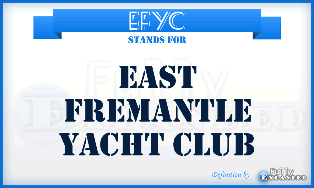 EFYC - East Fremantle Yacht Club