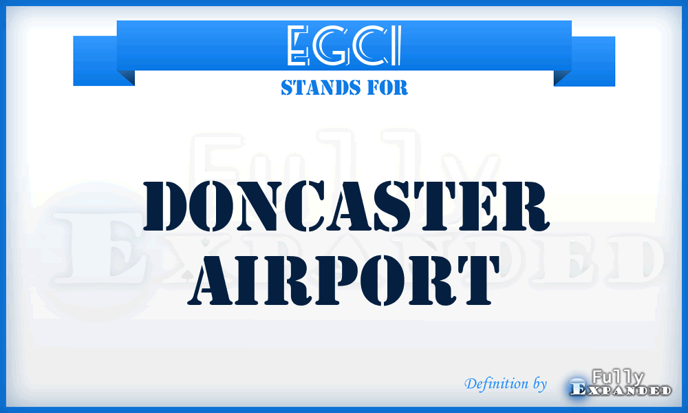 EGCI - Doncaster airport