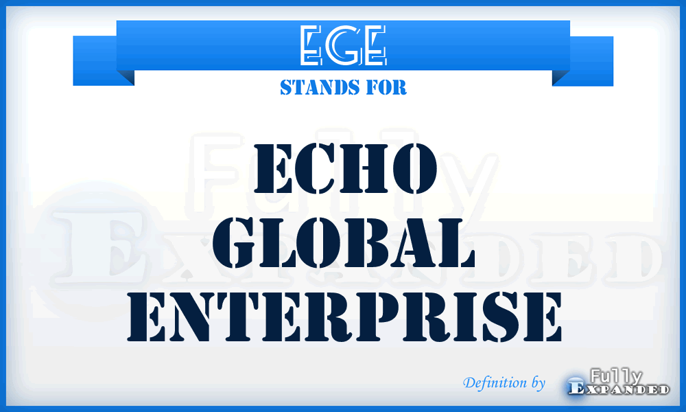 EGE - Echo Global Enterprise