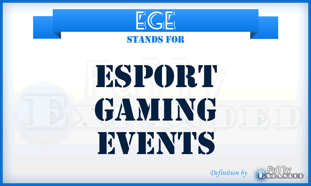 EGE - Esport Gaming Events