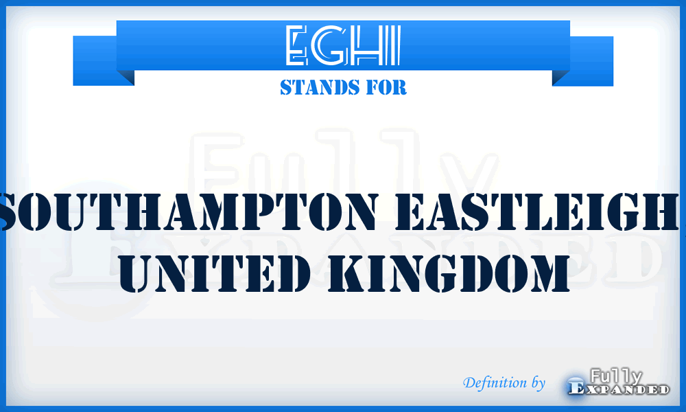 EGHI - Southampton Eastleigh, United Kingdom