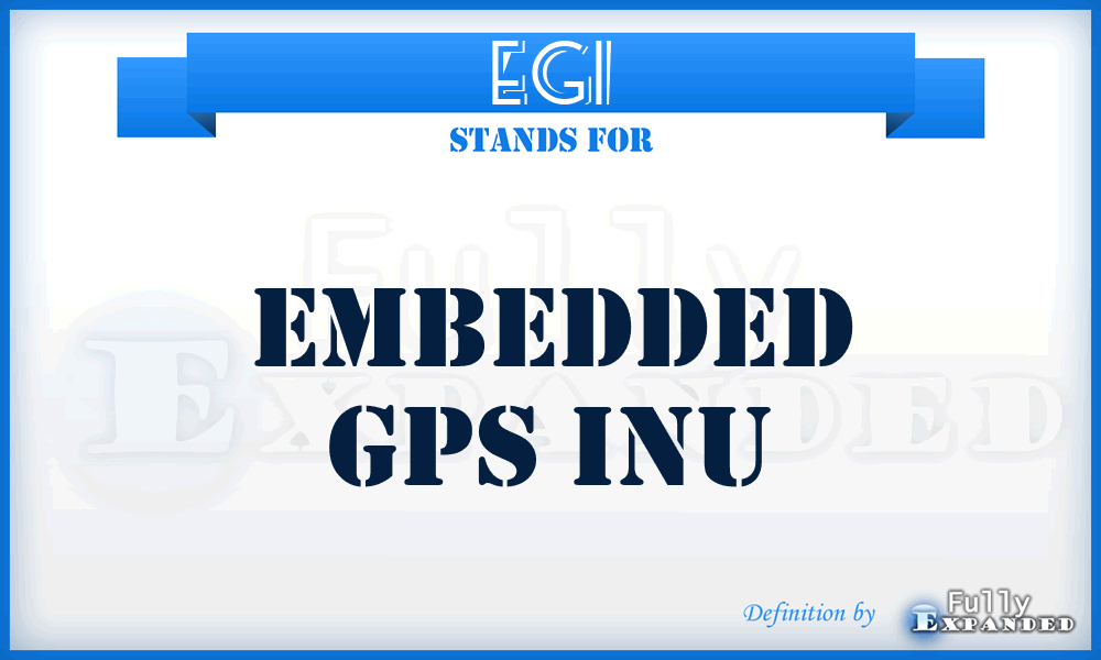 EGI - Embedded GPS INU