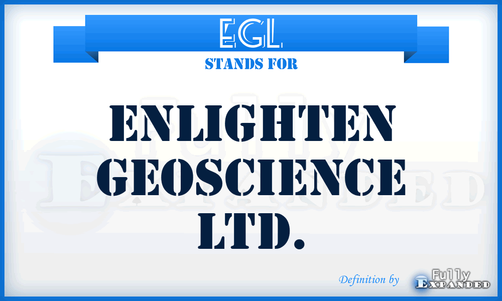 EGL - Enlighten Geoscience Ltd.