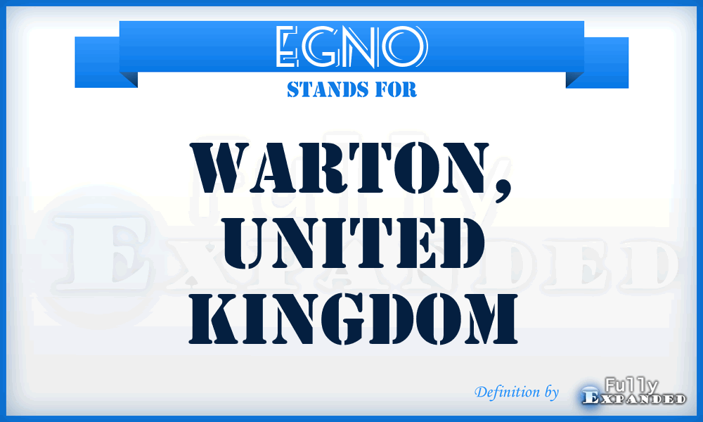 EGNO - Warton, United Kingdom
