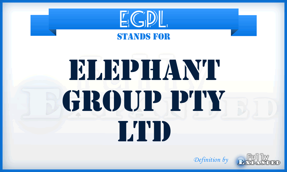 EGPL - Elephant Group Pty Ltd