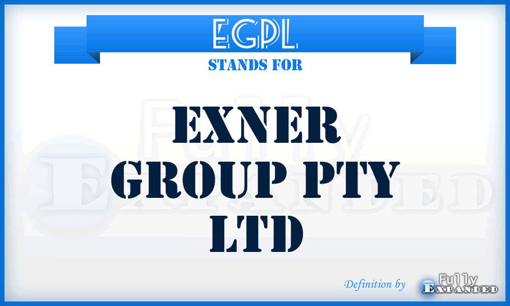 EGPL - Exner Group Pty Ltd