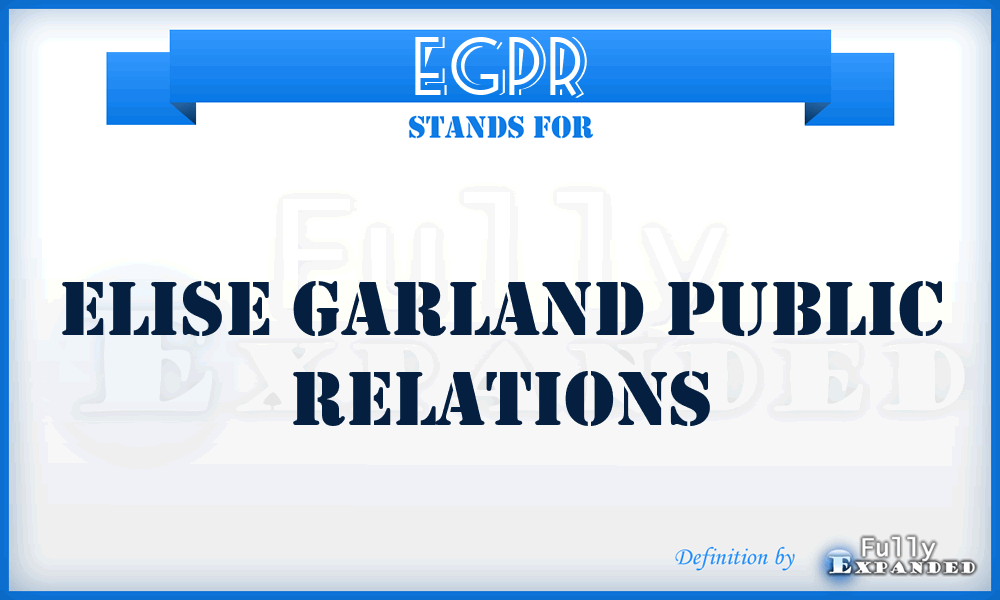 EGPR - Elise Garland Public Relations
