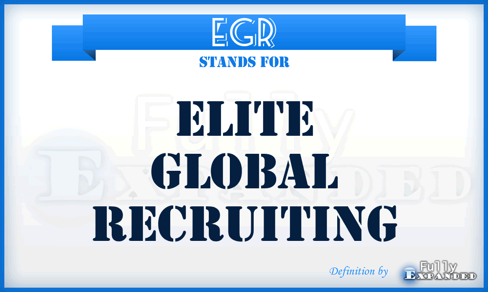 EGR - Elite Global Recruiting