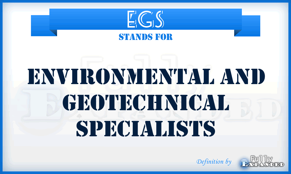 EGS - Environmental and Geotechnical Specialists