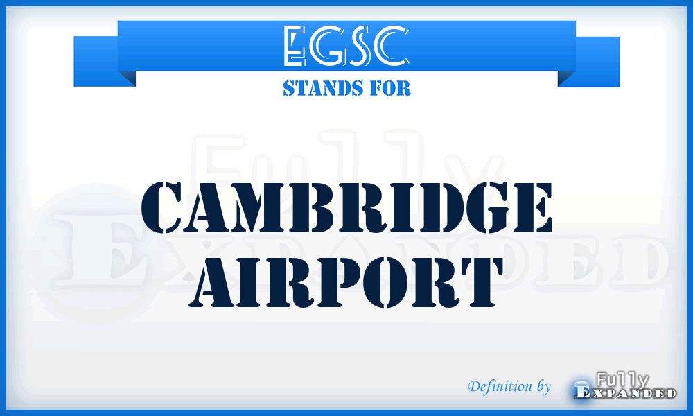 EGSC - Cambridge airport