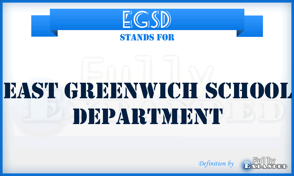 EGSD - East Greenwich School Department