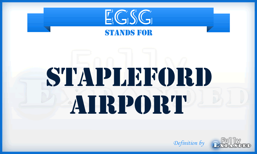 EGSG - Stapleford airport