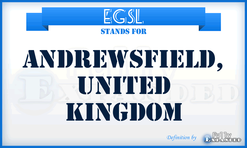 EGSL - Andrewsfield, United Kingdom