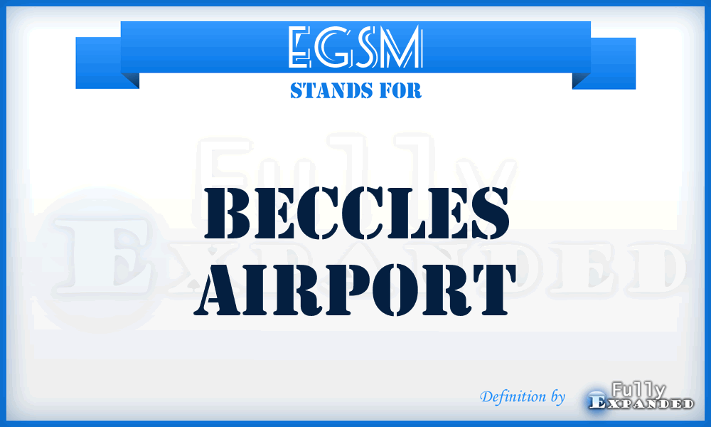 EGSM - Beccles airport