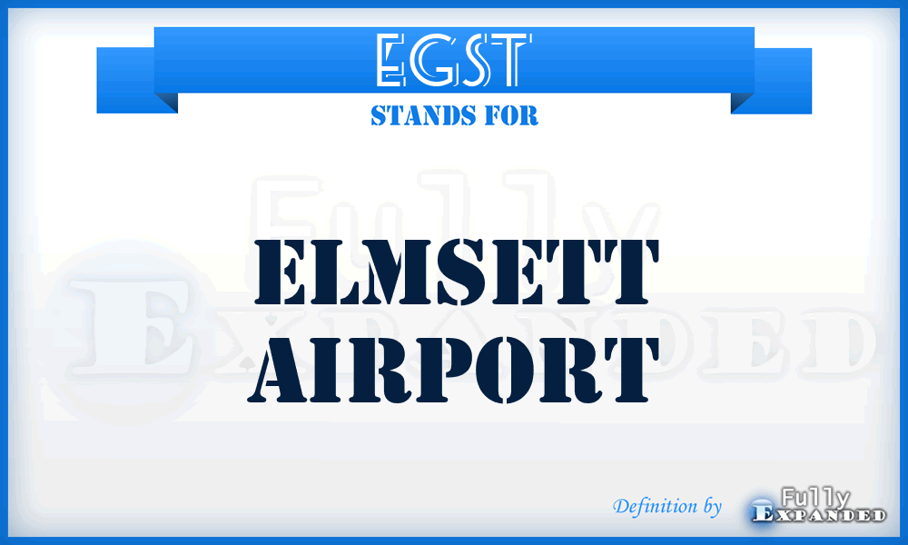 EGST - Elmsett airport