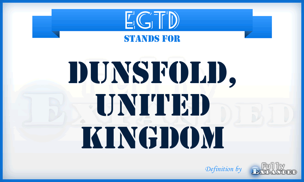 EGTD - Dunsfold, United Kingdom