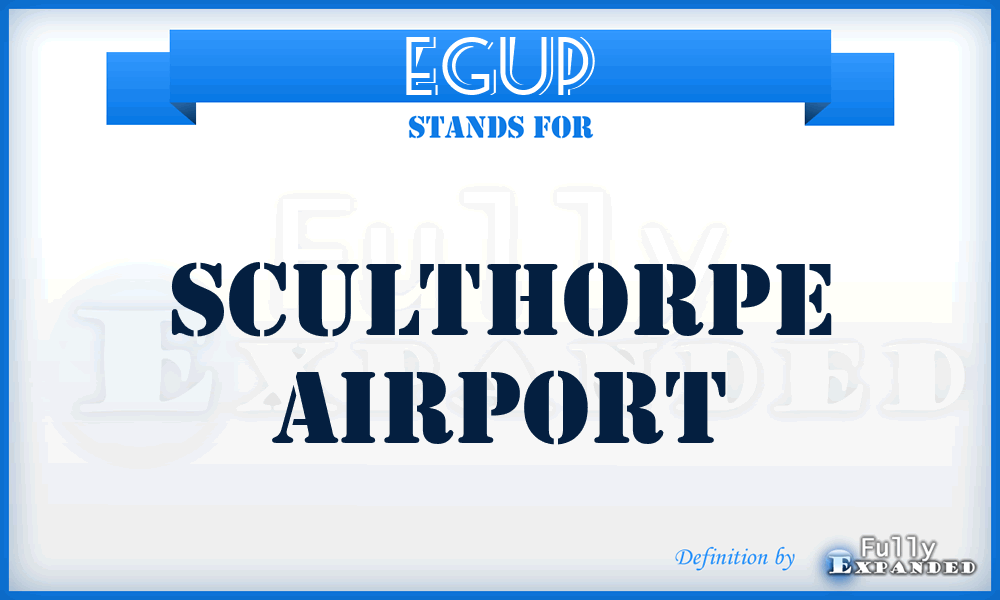EGUP - Sculthorpe airport