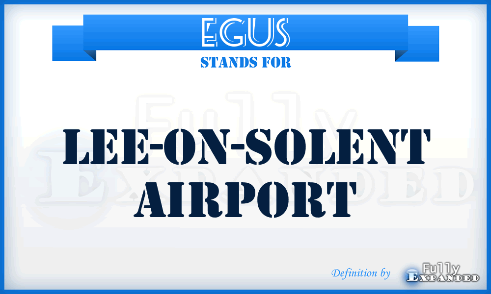 EGUS - Lee-On-Solent airport