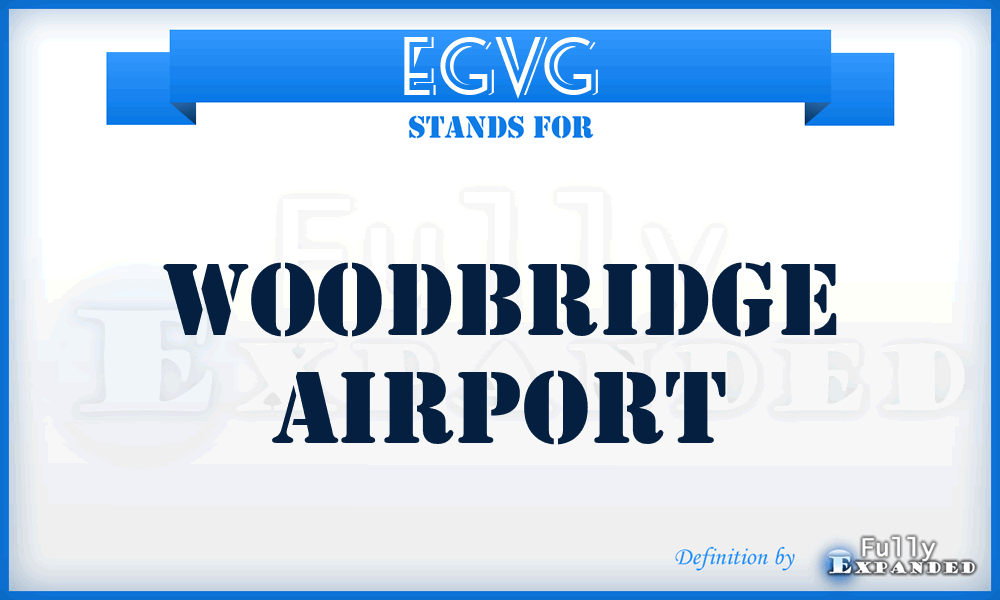 EGVG - Woodbridge airport