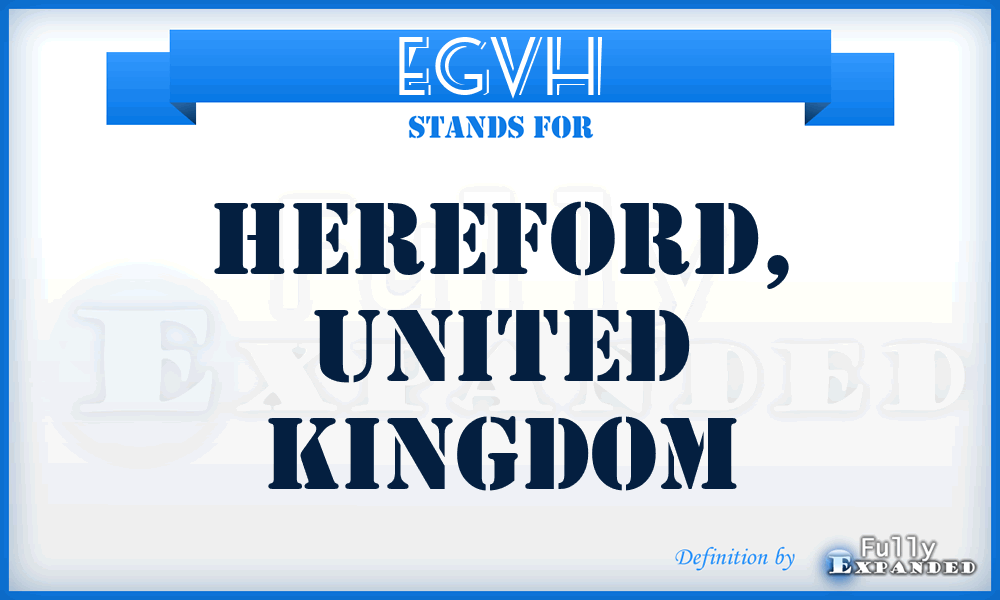 EGVH - Hereford, United Kingdom