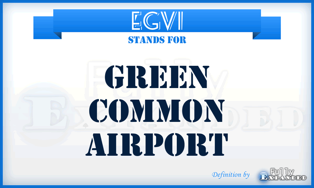 EGVI - Green Common airport