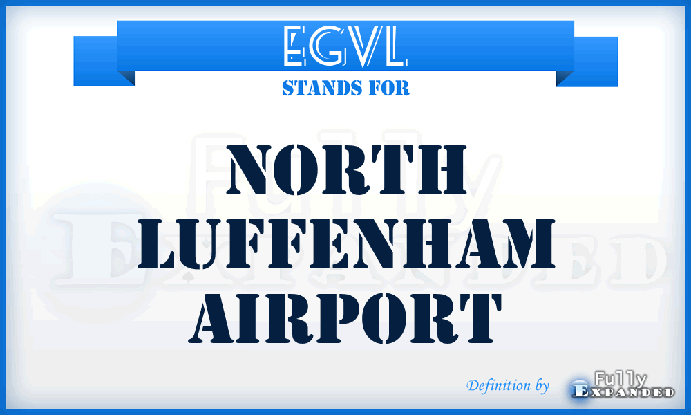 EGVL - North Luffenham airport