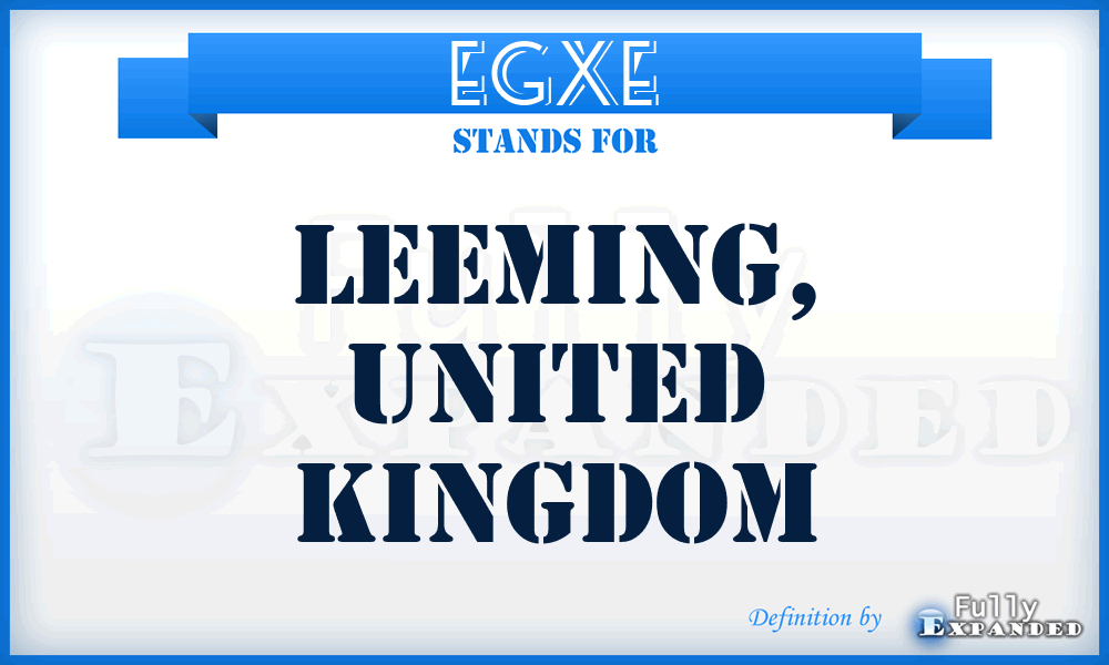 EGXE - Leeming, United Kingdom