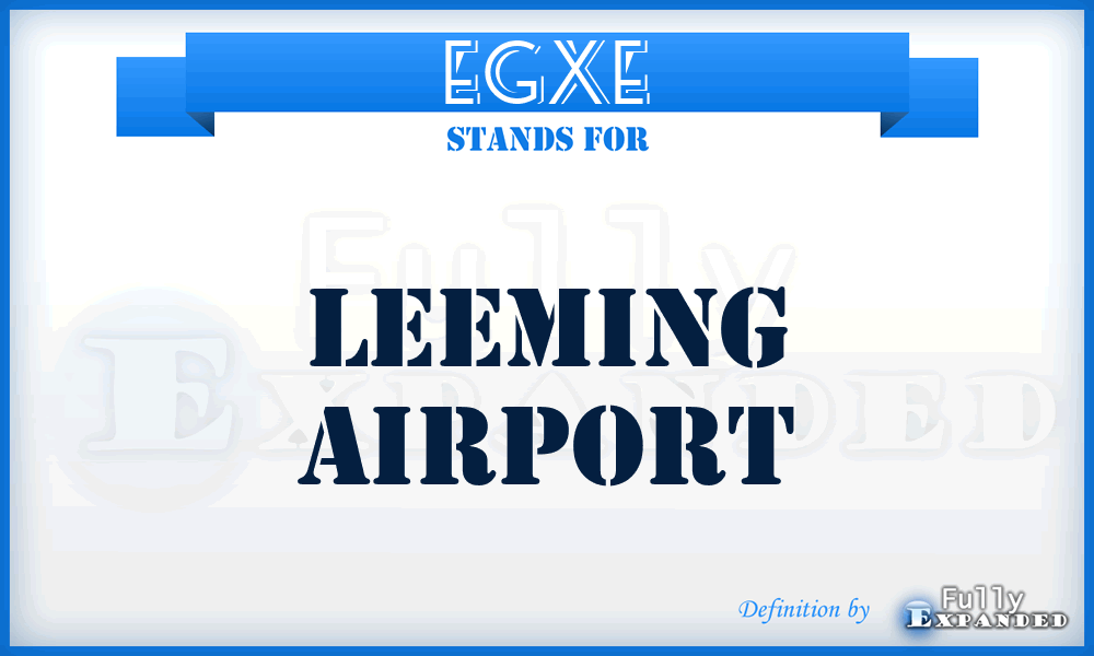 EGXE - Leeming airport