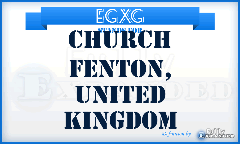 EGXG - Church Fenton, United Kingdom