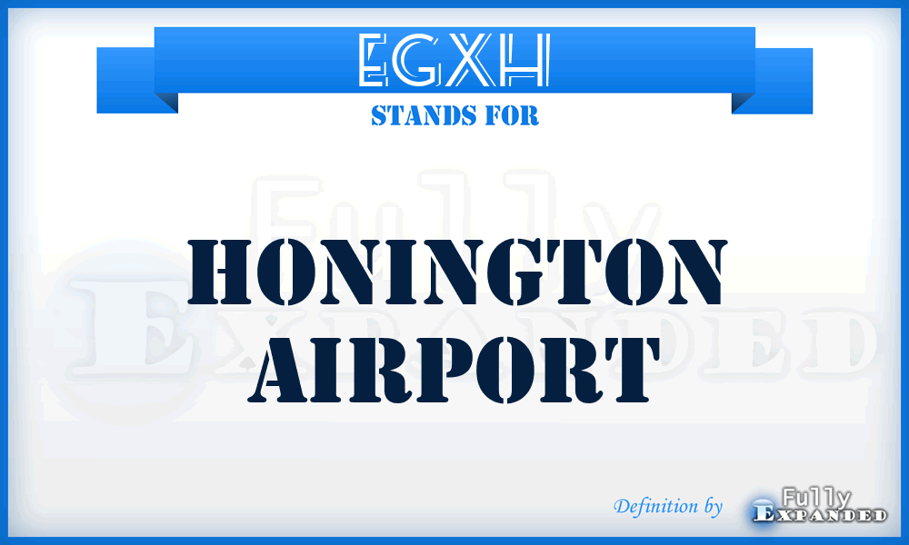 EGXH - Honington airport