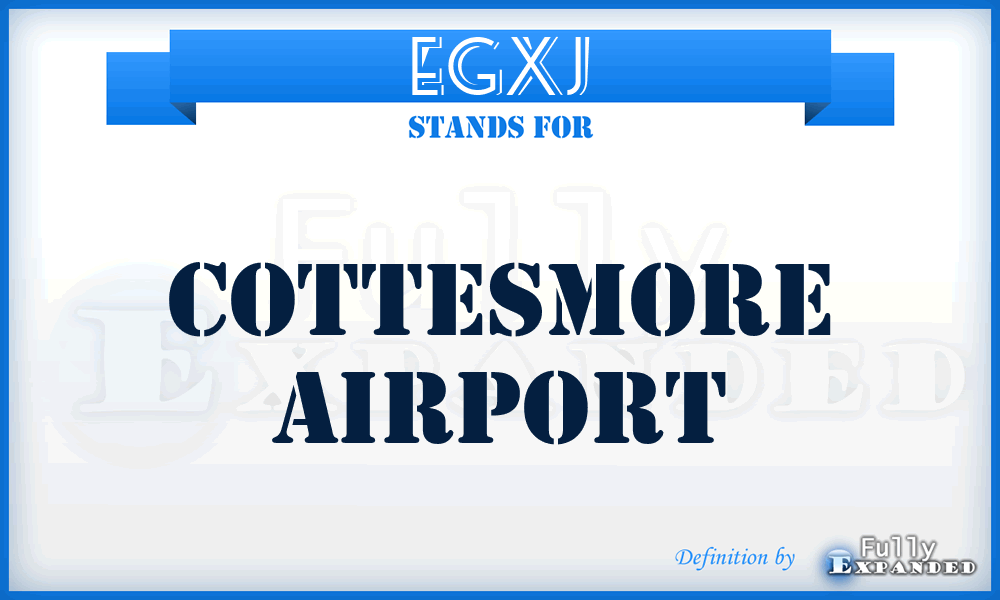 EGXJ - Cottesmore airport