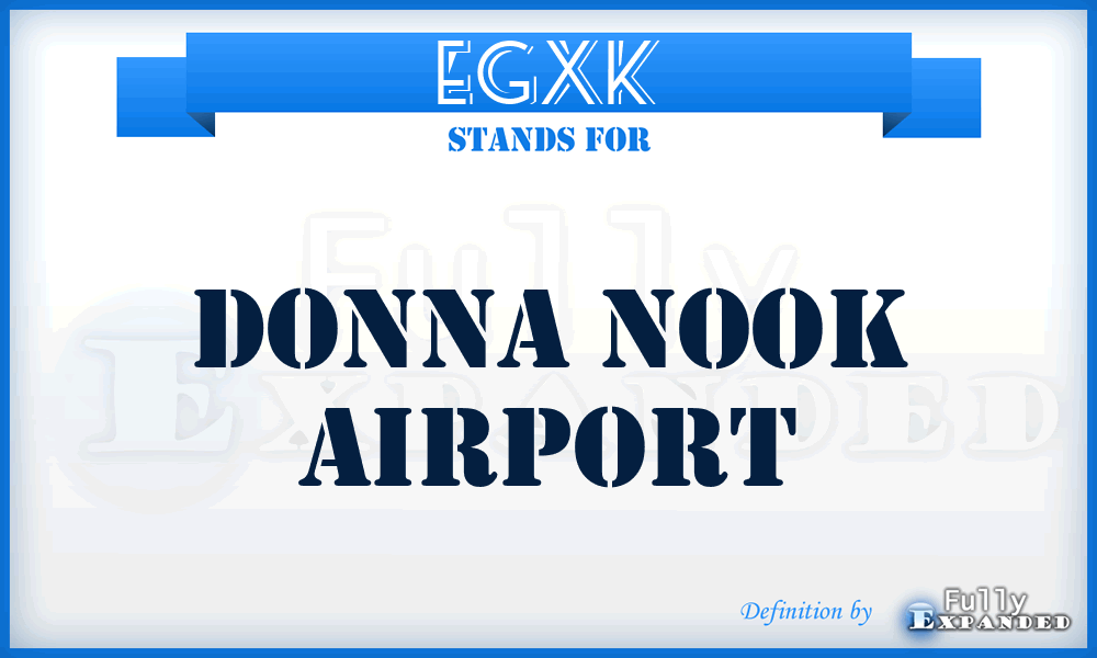 EGXK - Donna Nook airport