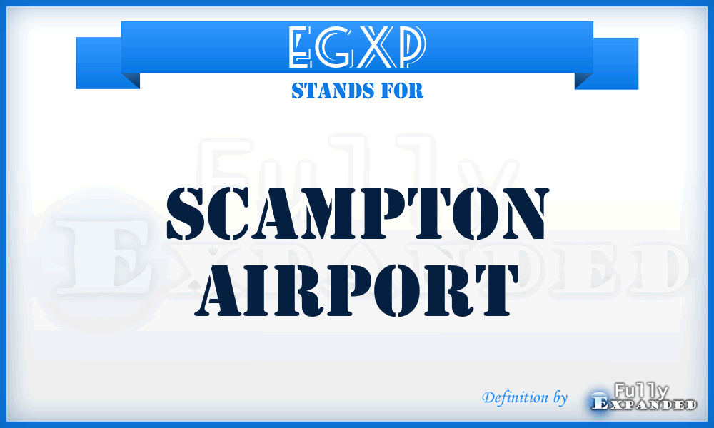 EGXP - Scampton airport