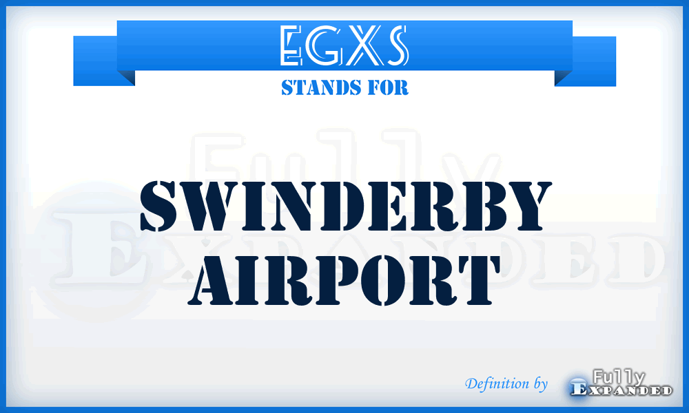 EGXS - Swinderby airport