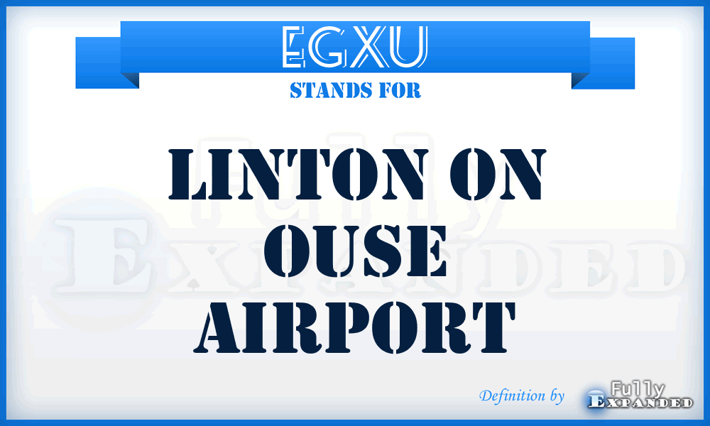 EGXU - Linton On Ouse airport