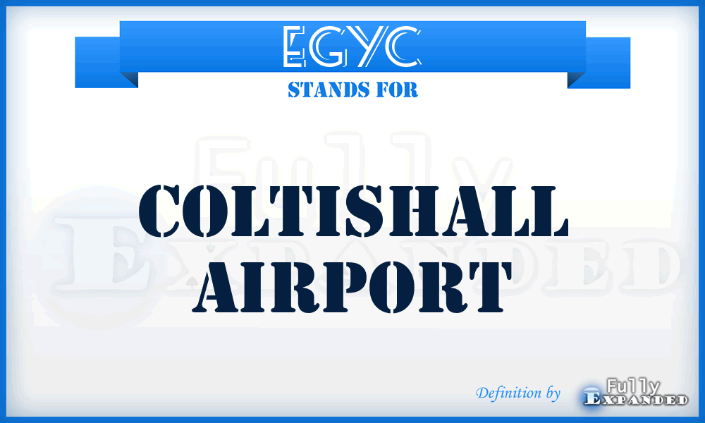 EGYC - Coltishall airport