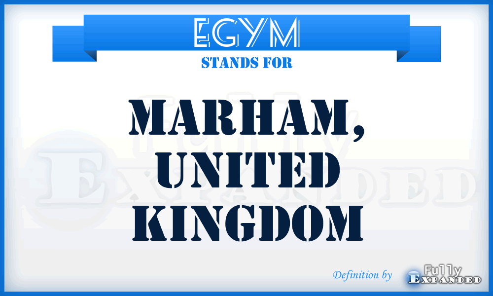 EGYM - Marham, United Kingdom